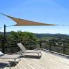 Toile de jute triangle sur terrasse