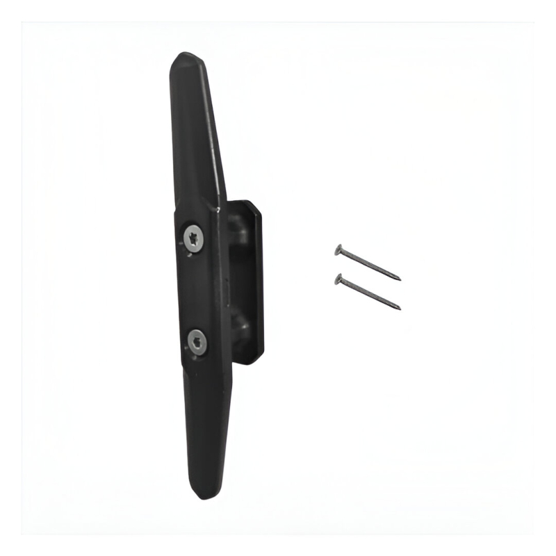 Taquet mural noir en plastique pour enrouler la corde