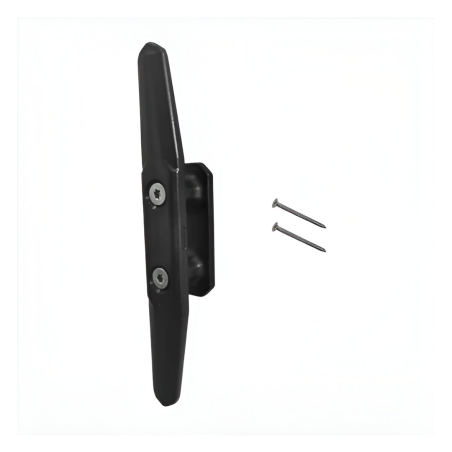 Taquet mural noir en plastique pour enrouler la corde