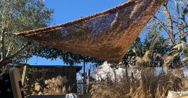 Voile d'ombrage triangulaire en coco naturelle