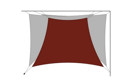 Pack 2 triangles with a trapeze and a mast