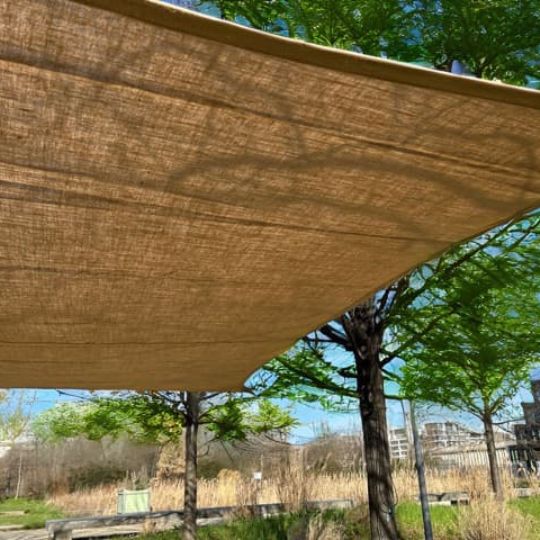 Voile d'ombrage rectangulaire en fibre de jute
