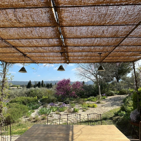 Toile coco sur mesure pour pergola